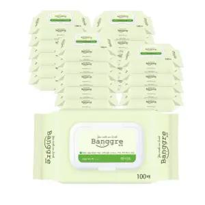 방그레 라이트 캡형 100매 20팩 물티슈 아기물티슈