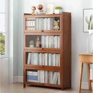 원목 여닫이 책장 서재 우드 인테리어 수납장 공부방 선반 책꽂이
