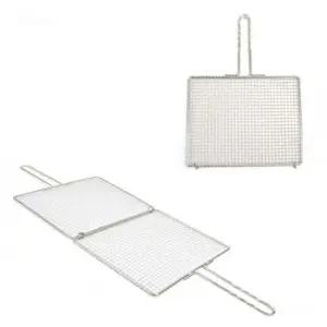 스텐 겹석쇠 이중 석쇠 숯불 불판 37.3x33x52cm 8호 망석쇠