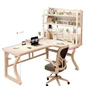 기역자 책상 코너 학생 사무실 대형 테이블 코너책상 원목