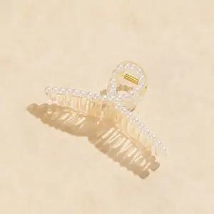 진주 올림머리 크로스 헤어핀 대형 11cm 클립 집게 유유팩토리 다용도