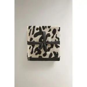 [ZARA] 자라 애니멀 프린트 벨루어 핸드 타월 세트 3개입 - 샌드 블랙 3685569
