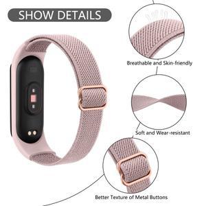 Xiaomi Mi Band 7 6 5 4 3 시계 밴드 조절 식 손목 팔찌 교체 용 탄성 루프 스트랩