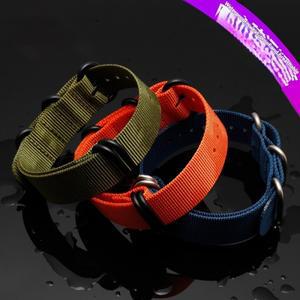 남성용 NATO 두꺼운 캔버스 나일론 시계줄, 방수 18 20 24mm