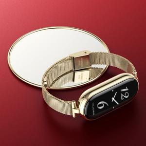 샤오미 미밴드 10 9 8 7 스트랩, 여성용 6 5 4 3 팔찌, 메탈 시계줄