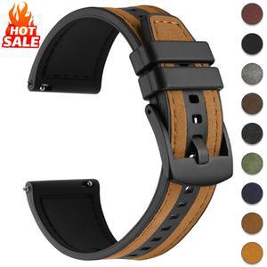 화웨이 GT5 3 4Pro 46mm 시계 밴드 팔찌에 대한 가죽 실리콘 스트랩 삼성 갤럭시 기어