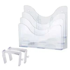 [무료배송] 파티션 서류꽂이 A4 3단 60mm 걸이케이스 선반걸이