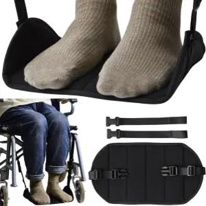 케어지츠 휠체어 풋레스트 해먹 견고한 베이스가 있는 레그레스트 교체용 풋 슬링 롤레이터용 충돌 방지