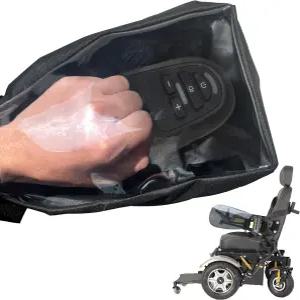 전동 휠체어 조이스틱 보호 커버 노인 장애인 팔걸이 방수 및 내구성 옥스포드 천 조절 가능한 스트랩이