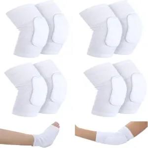 Sosation 8Pcs 압박성 구레나룻 팔꿈치 보호대 엘보 패드는 피부 궤양을 보호하고 노인용 압박 슬리브를