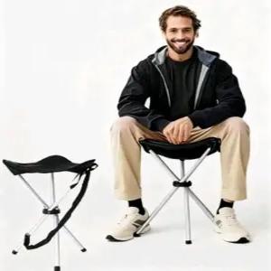 OVINEG 접이식 캠핑 의자 16.5인치 휴대용 삼각대 시트 야외 여행용 톨 체어 산책 사냥 하이킹 낚시 등산