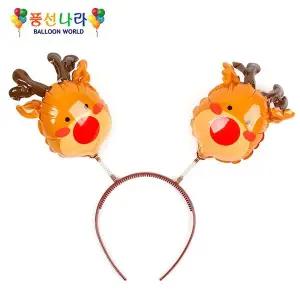 크리스마스 풍선 풍선헤어밴드 루돌프