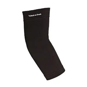 웰텍스 기술 블랙 스몰이 적용된 백 온 트랙 피지오 엘보우 브레이스 4방향 스트레치 1207