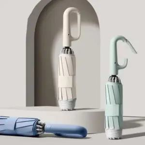 [패션] 버클형 거꾸로 3단 자동우산 접이식 튼튼한 우산 장우산 대용 3단우산