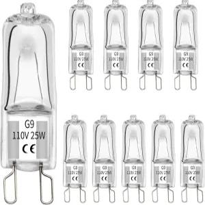 파충류 및 양서류 탱크용 어버슬 피그 G9 열 램프 전구 핀 베이스 미니 할로겐 2개 수염 용 거북 도마뱀용