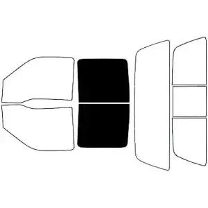 Rvinyl 윈도우 틴트 키트 포드 F-250 1999-2007 4도어 - 블랙 5 싱글 플레이 노 버블 필름 Do It Yourself