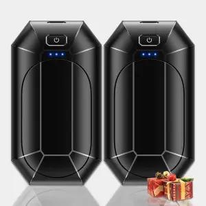 충전식 핸드 워머 2팩 3가지 열 레벨(95-131°F) 각각 2000mAh(총 4000mAh) 양면 난방 휴대용 포켓 히터