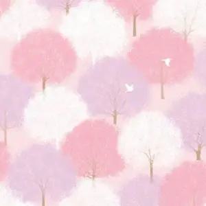 인테리어 가구 시트지 숲 리폼 시트지 핑크 벽지