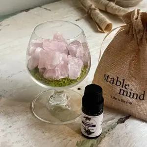 방향제 인테리어] 실내 아로마 오브제 스톤 Set [선물 디퓨져 집들이 오일 핑크 디퓨저 쿼츠 돌 패키지