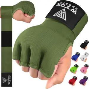 WYOX 젤 복싱 핸드 랩 트레이닝 펀칭 및 무술을 위한 80cm 퀵 손목 스트랩 패딩 너클 서포트 핑거리스 MMA