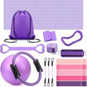 여성 필라테스 링 및 볼 발목 저항성 밴드 요가 스트랩 양말 매트 팔 스트레칭 라텍스 튜브 짐 백백 운동