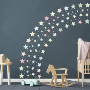 210pcs 눈꽃 꾸미기 별 창문 인테리어소품 벽스티커 크리스마스 시트지 윈도우