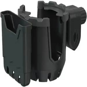 범용 유모차 튼튼한 컵 및 휴대폰 홀더 올 블랙 2-in-1 객차 워커 휠체어 롤레이터 스쿠터 자전거 정리함 -