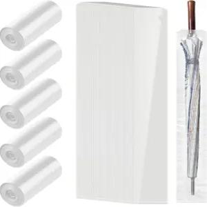 500개 투명 일회용 습식 우산 레인백 헤비 듀티 슬리브 큰 커버로 교회 로비 바닥을 건조하게 유지합니다