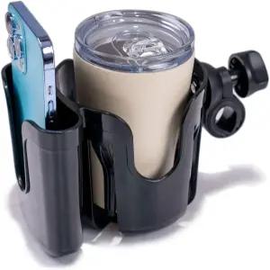 유니버설 유모차 워커 컵 홀더 부착 - 대부분의 휠체어 자전거 및 오토바이에 적합