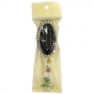 플라워 고급스러운 쿠션 소 화이트 헤어브러쉬 타원