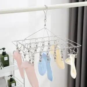 걸이 양말 빨래 사각 스텐 30구