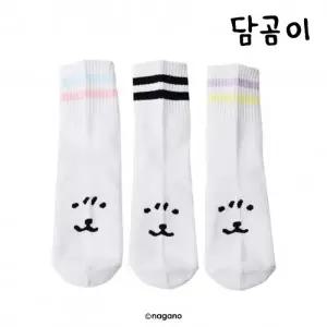 양말세트 스트라이프 3족 담곰이