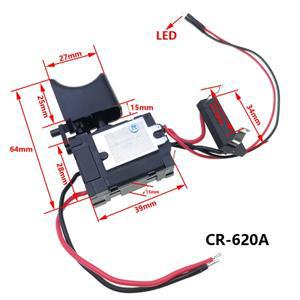 편리한 전기 드릴 방진 속도 제어 푸시 버튼 트리거 스위치 DC 7.2-24V 무선 교체 1 개