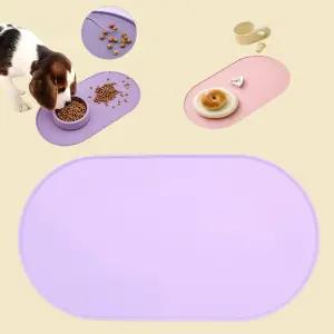 100 방수 처리된 가장자리 BPA 프리 실리콘 반려동물 먹이 매트 반려견 사료 포함 유출 방지 바닥 고양이