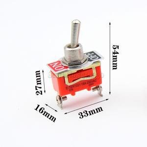 10Pcs E-TEN1021 15A 250V AC 2PIN ON-OFF 12mm 토글 스위치 로커 전원