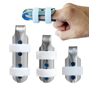 메드레스크 유연한 휴대용 알루미늄 손가락 부목 세트 조절 가능 삔 손가락에 관절염 효과 제공