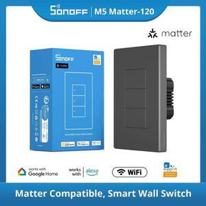 SONOFF M5 Matter SwitchMAN 호환 WiFi 스위치 eWeLink-리모트 스마트 호환 하우스 벽면 버튼 120 타입 Ale