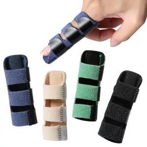 세이예제 핑거 스플린트 인덱스 미들 링 핑키 관절염 말렛 및 부러진 서포트를 위한 4팩 조절식 트리거