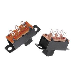10Pcs SS22F32 6 핀 2 위치 DPDT On/On 미니 슬라이드 0.5A 토글 Y5GB