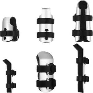 BBTO 6개 핑거 스플린트 메탈 서포트 브레이스 관절염 너클 고정 부드러운 폼 이너 밴드와 성인 및 용 보호