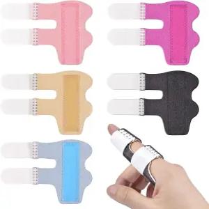 소피토 핑거 스플린트 5pcs 컬러 브레이스 지지 안정제로 검지 중지 약지 교정 관절염 너클 고정화를 위한