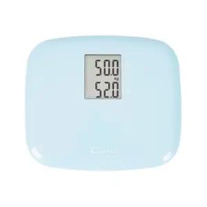 디지털 아이워너 파스텔블루 여름 체중계 몸매 미니 강화유리