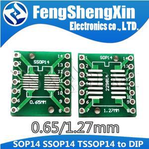 SMD-DIP 어댑터 DIP 핀 피치 PCB 전송 보드 SOP14 TSSOP14-DIP14 0.65mm 1.27mm-2.54mm 10 개