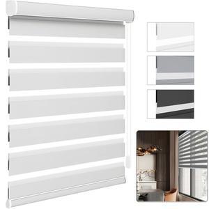 더블 레이어 롤러 블라인드 스마트 호환 창 Pleated 얼룩말 및 음영 침실 생활 블랙 아웃 커튼 커튼