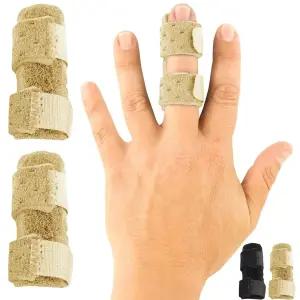 바이브 핑거 스플린트(2팩) - 범용 스트레이트너 부러지고 트리거 스플린트 관절염 및 지지를 위한