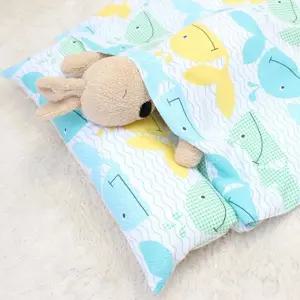 유치원 어린이집 인견 일체형 이불 베개 고래 세트