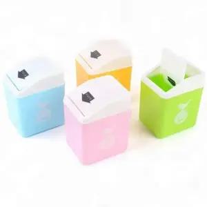 ( )책상휴지통 쓰레기통 휴지통 색상랜덤 미니 사각 테이블