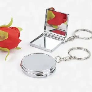 미니손거울 스텐 미니 양면 손거울 열쇠고리 접이식 키링 키홀더