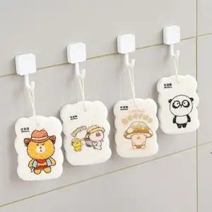 압축 스펀지 수세미 4종 캐릭터 설거지 주방 청소 캠핑용 미니 스폰지