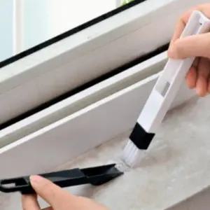 ( )창틀 청소솔+쓰레받기 세트 미세 틈새 청소 브러쉬 구석 창문틀 솔 먼지 제거 미니